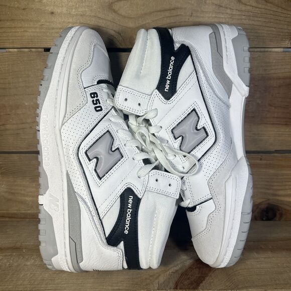 NEW Mens Size 10 D - New Balance 650R Angora Pack White Black Sneakers BB650RWH main image 5
